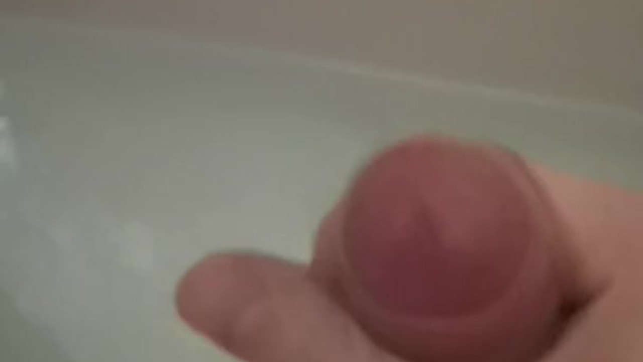 Guy Cums and Spills Semen Everywhere