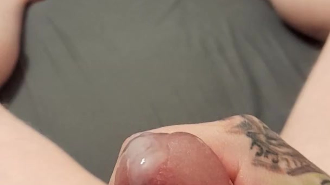 Stroking my hard cock until it cums