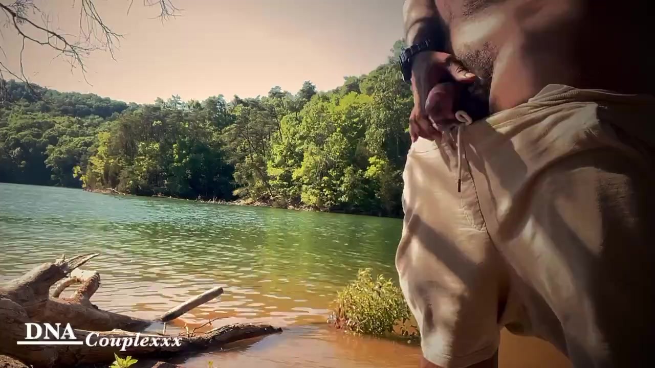 ALMOST CAUGHT!!! In the wood masturbating by the lake