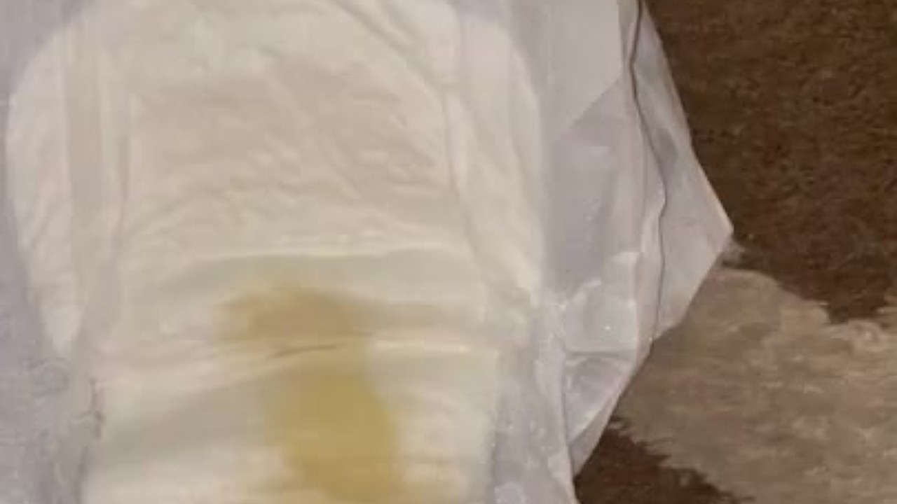 Piss on a diaper 